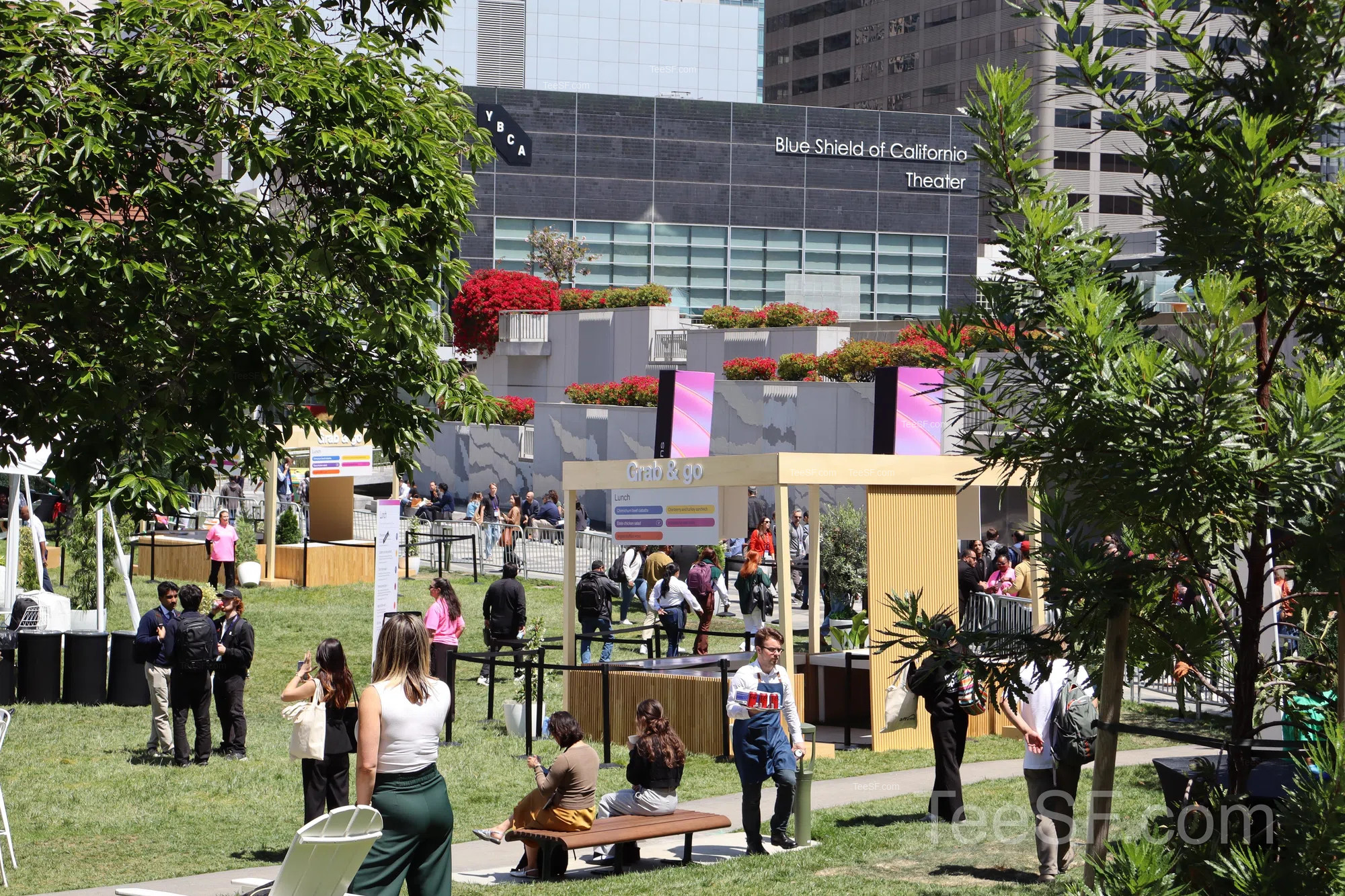 stripe Sessions Outdoor Garden And Crowds at Stripe Sessions 2026 in San Francisco.